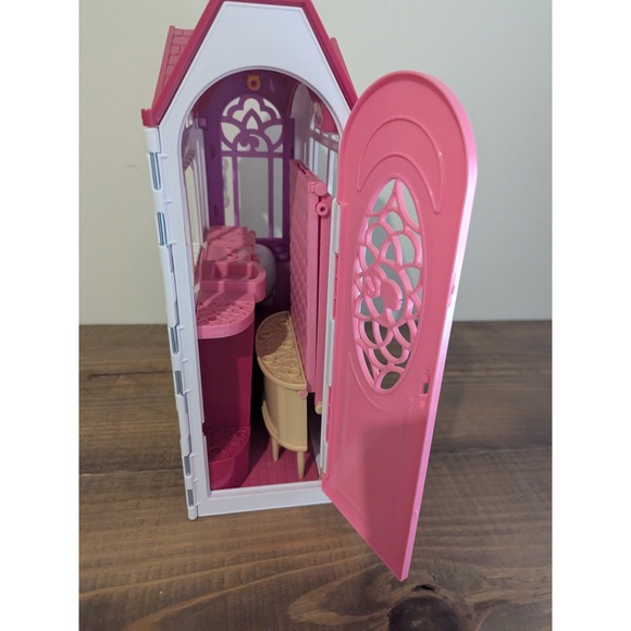 Barbie Dollhouse Glam Getaway Gold & Go 2014 Pink Purple White - Picture 15 of 16